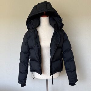 Quince Cropped Puffer Jacket Size Small